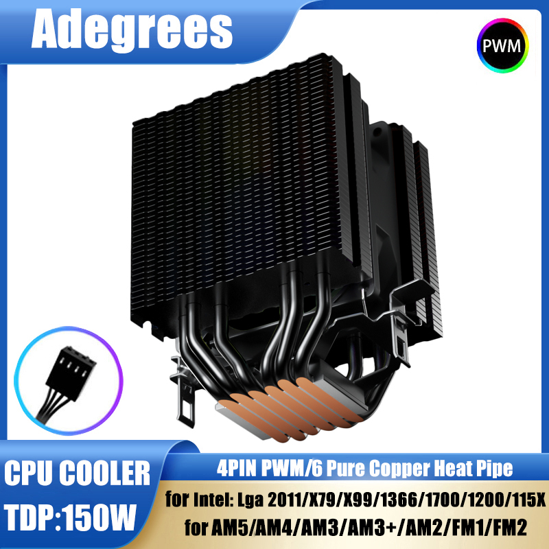 Air Cooler Cpu - 6 tubos de calor cpu cooler